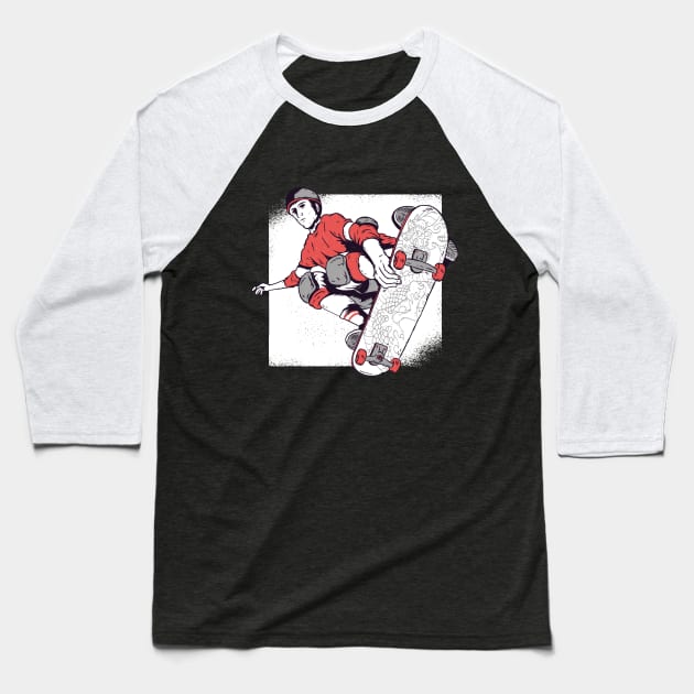 Vintage Skater Baseball T-Shirt by BamBam